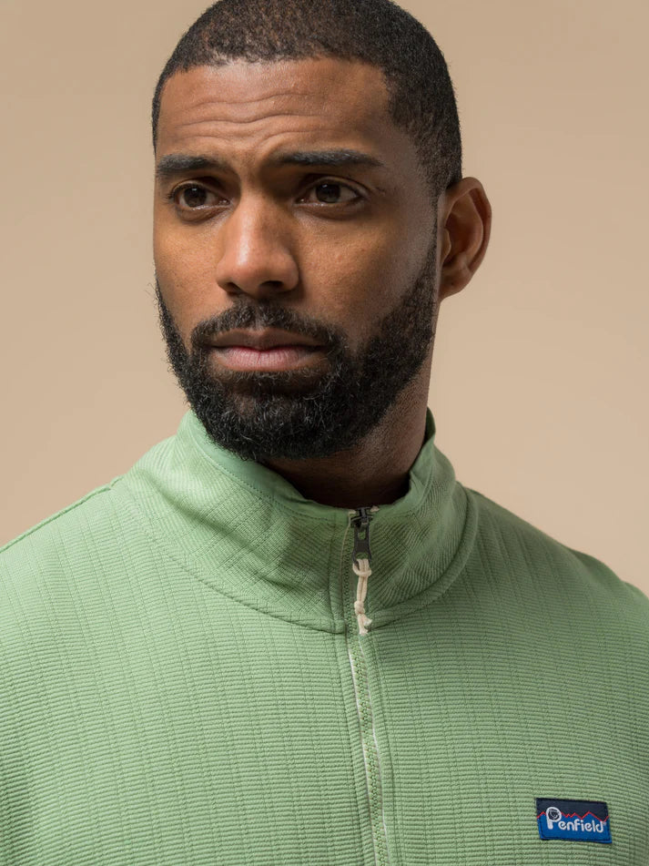 Penfield - Textured Stripe Half Zip Funnel - Mistletoe