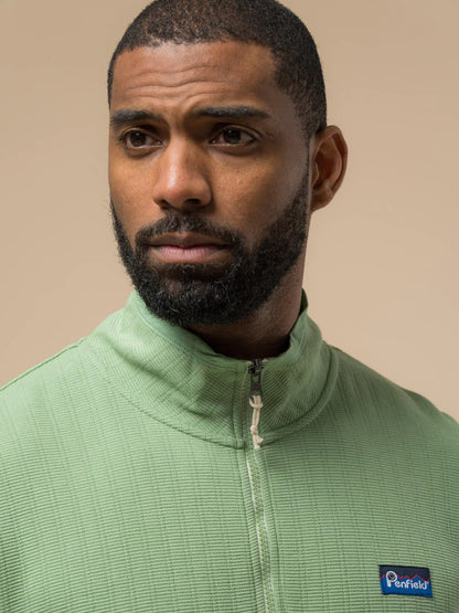 Penfield - Textured Stripe Half Zip Funnel - Mistletoe