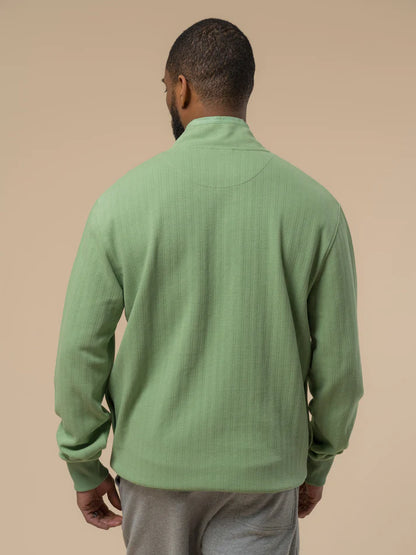 Penfield - Textured Stripe Half Zip Funnel - Mistletoe