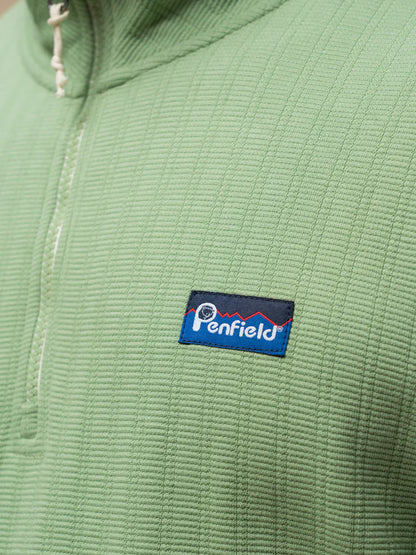 Penfield - Textured Stripe Half Zip Funnel - Mistletoe
