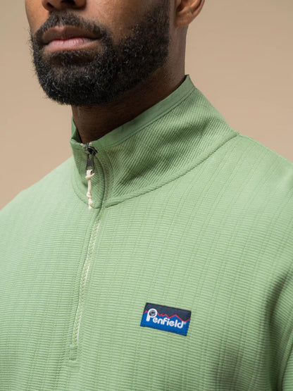 Penfield - Textured Stripe Half Zip Funnel - Mistletoe