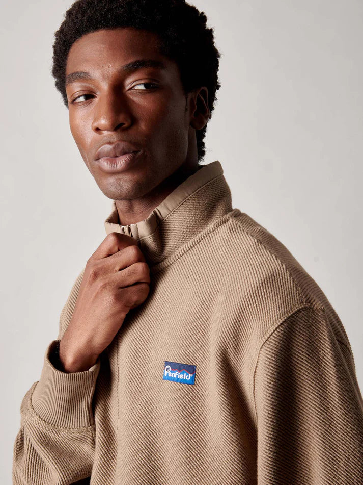 Penfield - Berkley Textured Half Zip Funnel - Lead Gray