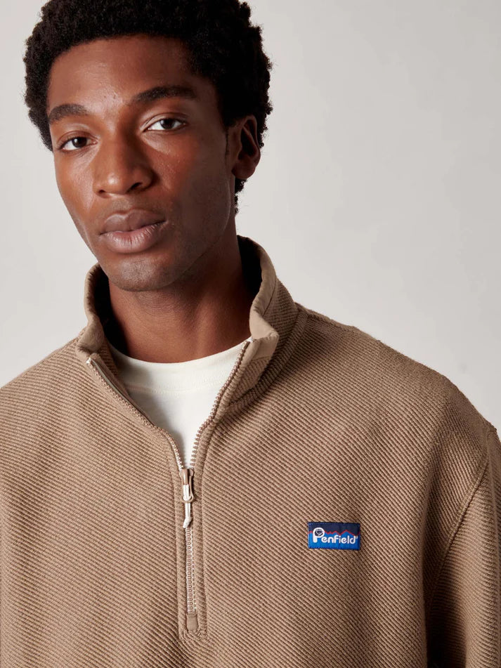 Penfield - Berkley Textured Half Zip Funnel - Lead Gray