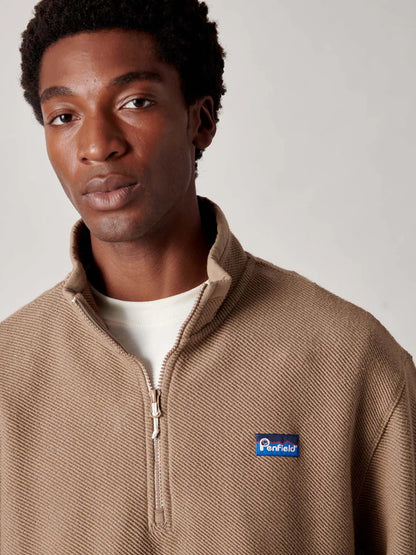 Penfield - Berkley Textured Half Zip Funnel - Lead Gray