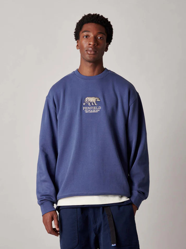Penfield - 50th Anniversary Embroidered Crew - Indigo Blue