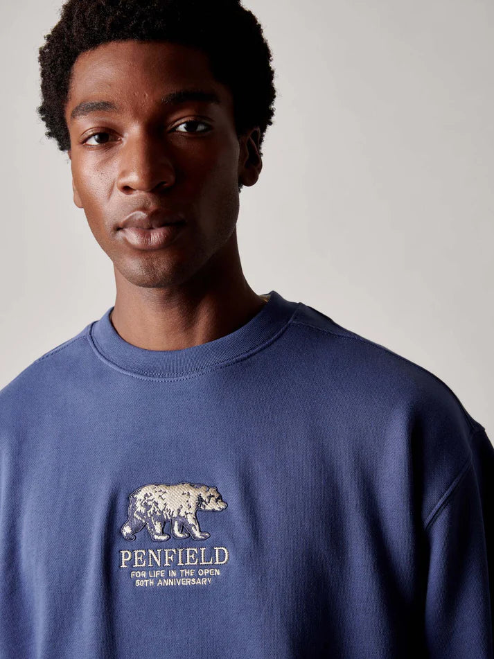 Penfield - 50th Anniversary Embroidered Crew - Indigo Blue