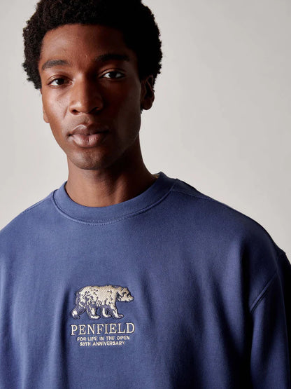 Penfield - 50th Anniversary Embroidered Crew - Indigo Blue