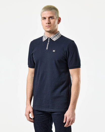 Weekend Offender - Lachine Polo Shirt - Navy/Mid House Check