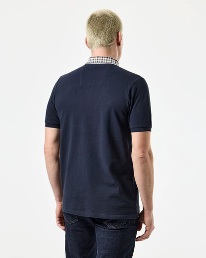 Weekend Offender - Lachine Polo Shirt - Navy/Mid House Check