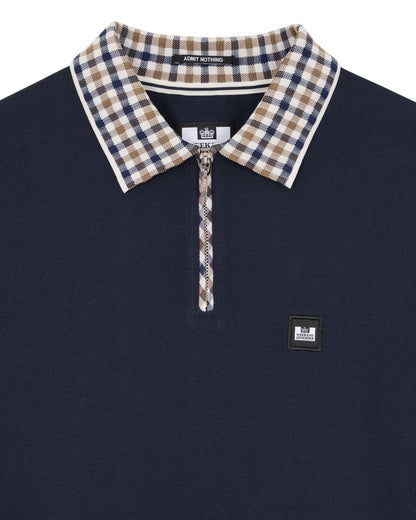 Weekend Offender - Lachine Polo Shirt - Navy/Mid House Check