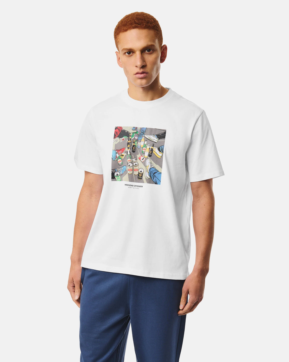 Weekend Offender Imbibo T-Shirt White Front View