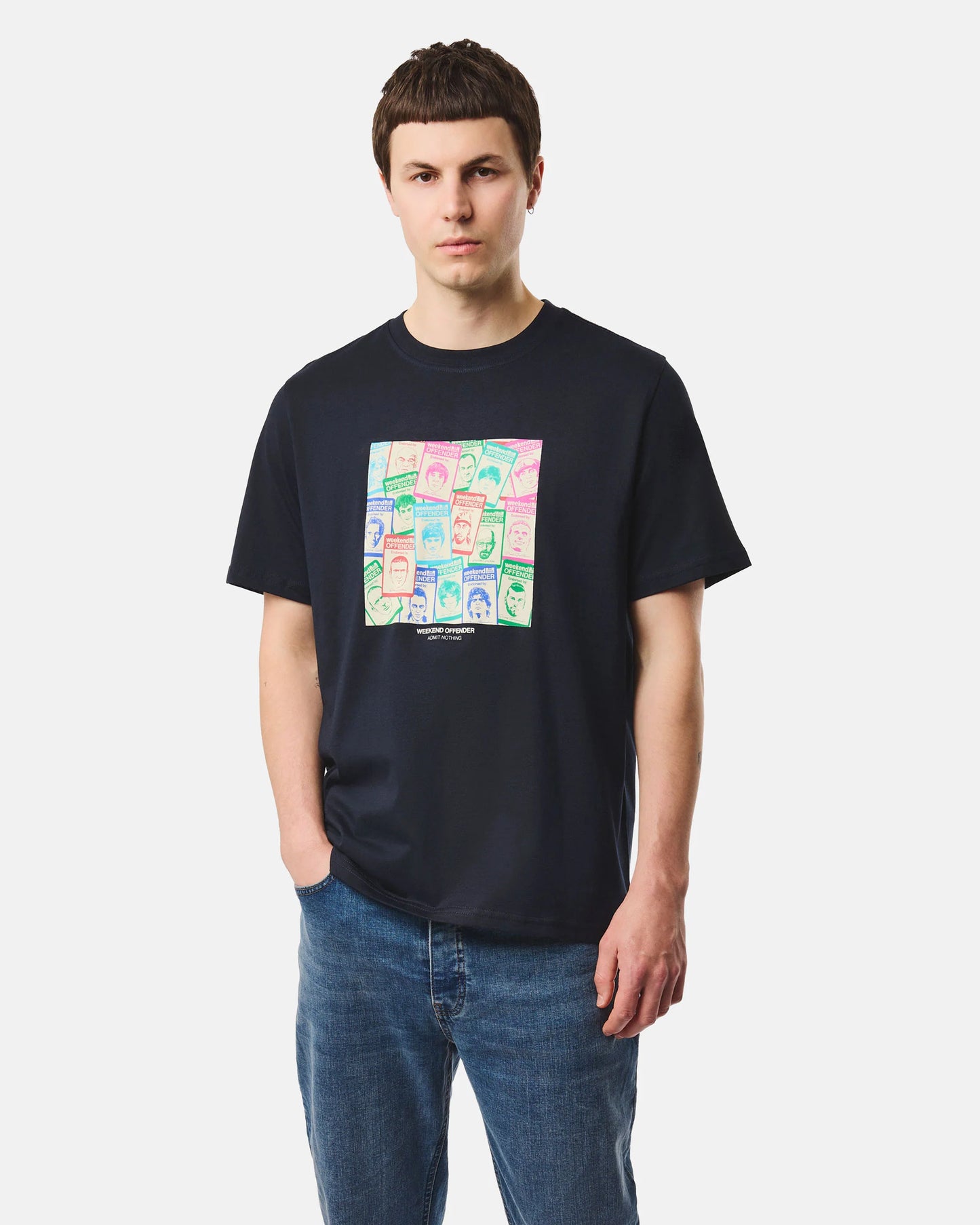 Weekend Offender Approbatus T-Shirt Navy Front View
