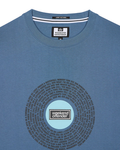 Weekend Offender - Supersonic Graphic T-Shirt Baltic Blue