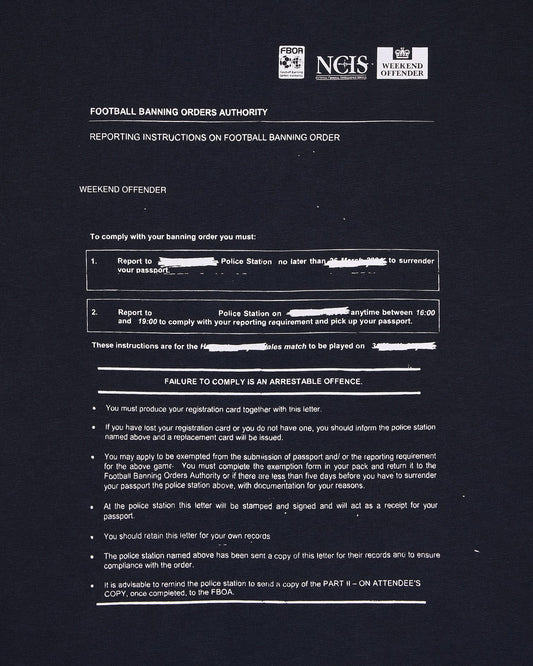 Weekend Offender - Banning Order Graphic T-Shirt Navy