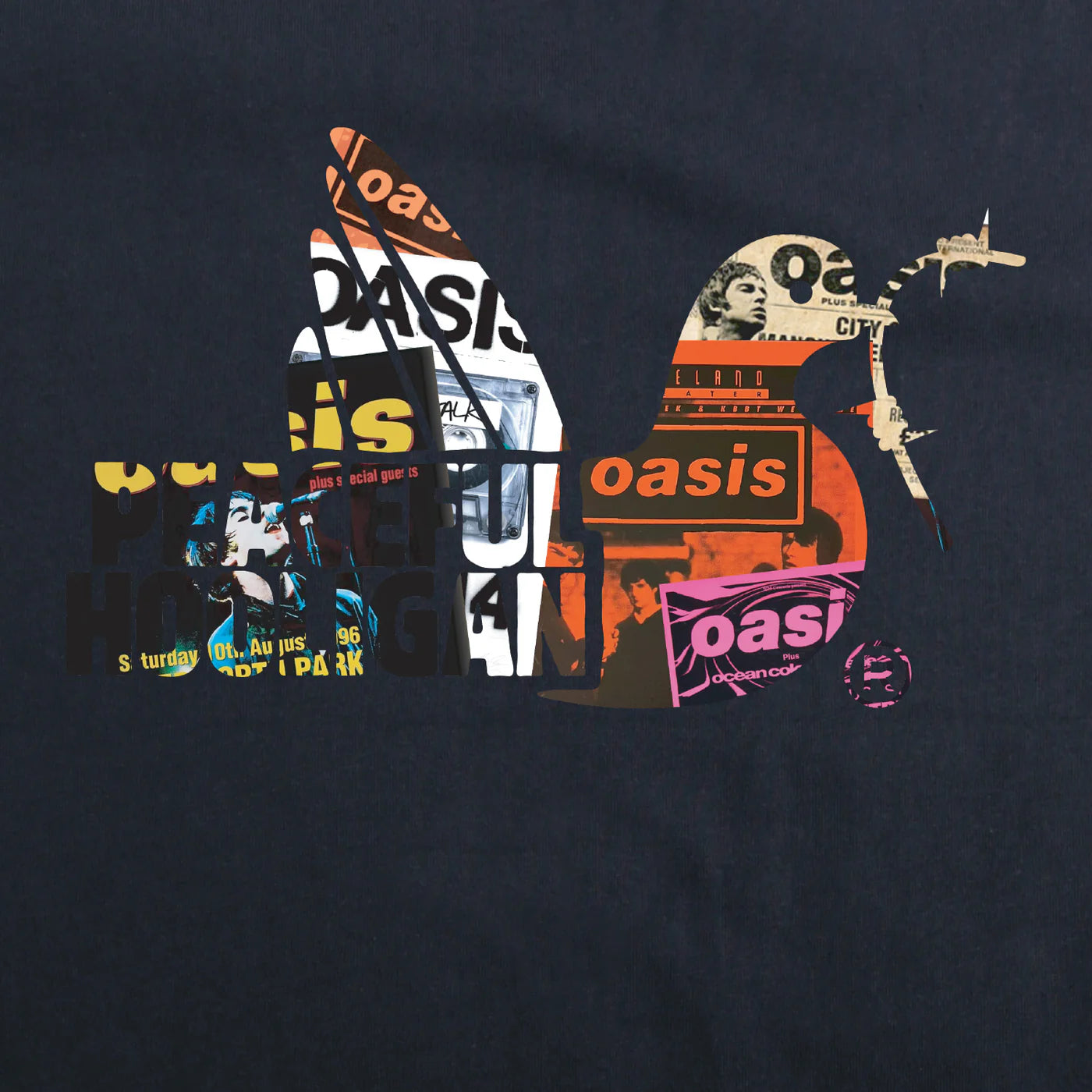 Peaceful Hooligan - Poster Dove T-Shirt - Navy