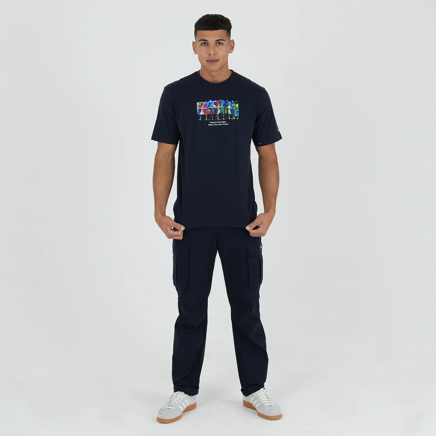 Peaceful Hooligan - Riot Colours Tee - Navy