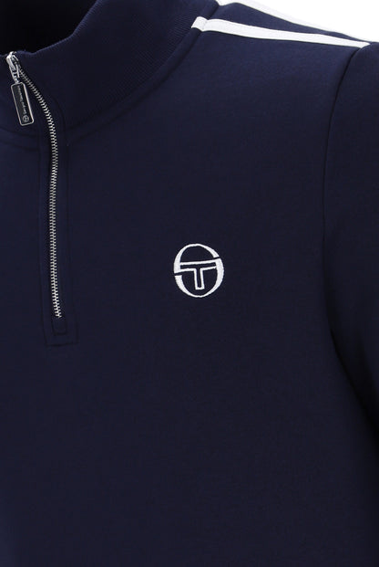 Sergio Tacchini | Locchi 1/4 Zip Sweat - Maritime Blue/White