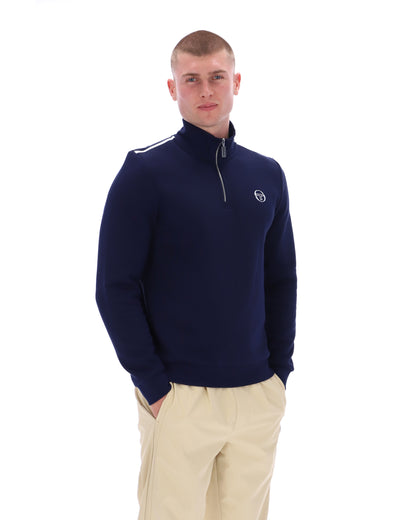 Sergio Tacchini | Locchi 1/4 Zip Sweat - Maritime Blue/White