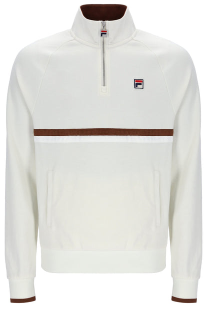 Fila | Rolando 1/4 Zip Neck Sweatshirt - Gardenia