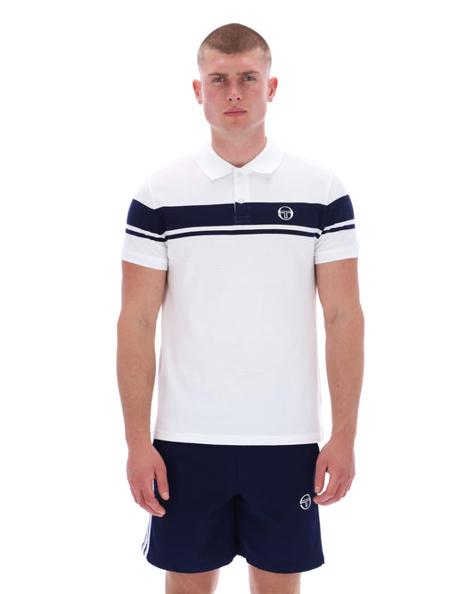Sergio Tacchini | Young Line Polo - White/Maritime Blue
