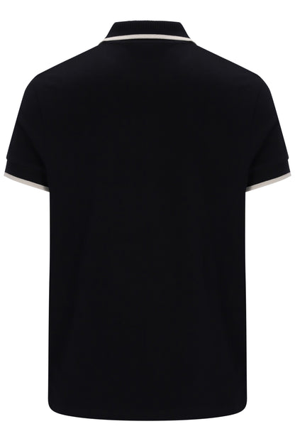 Sergio Tacchini Davide Black Polo Shirt Back View