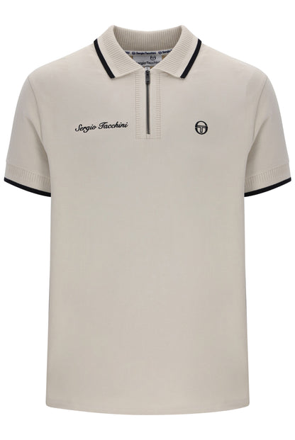 Sergio Tacchini Davide 1/4 Zip Polo Shirt Peyote