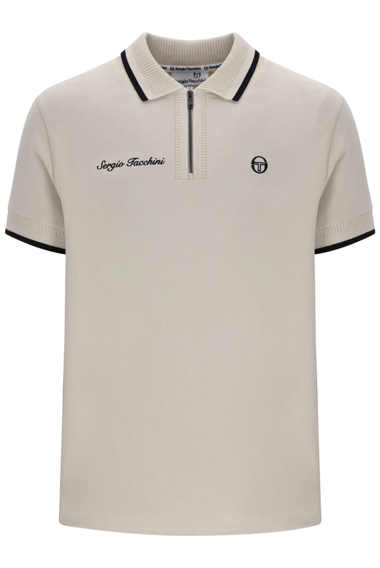 Sergio Tacchini Davide 1/4 Zip Polo Shirt Peyote