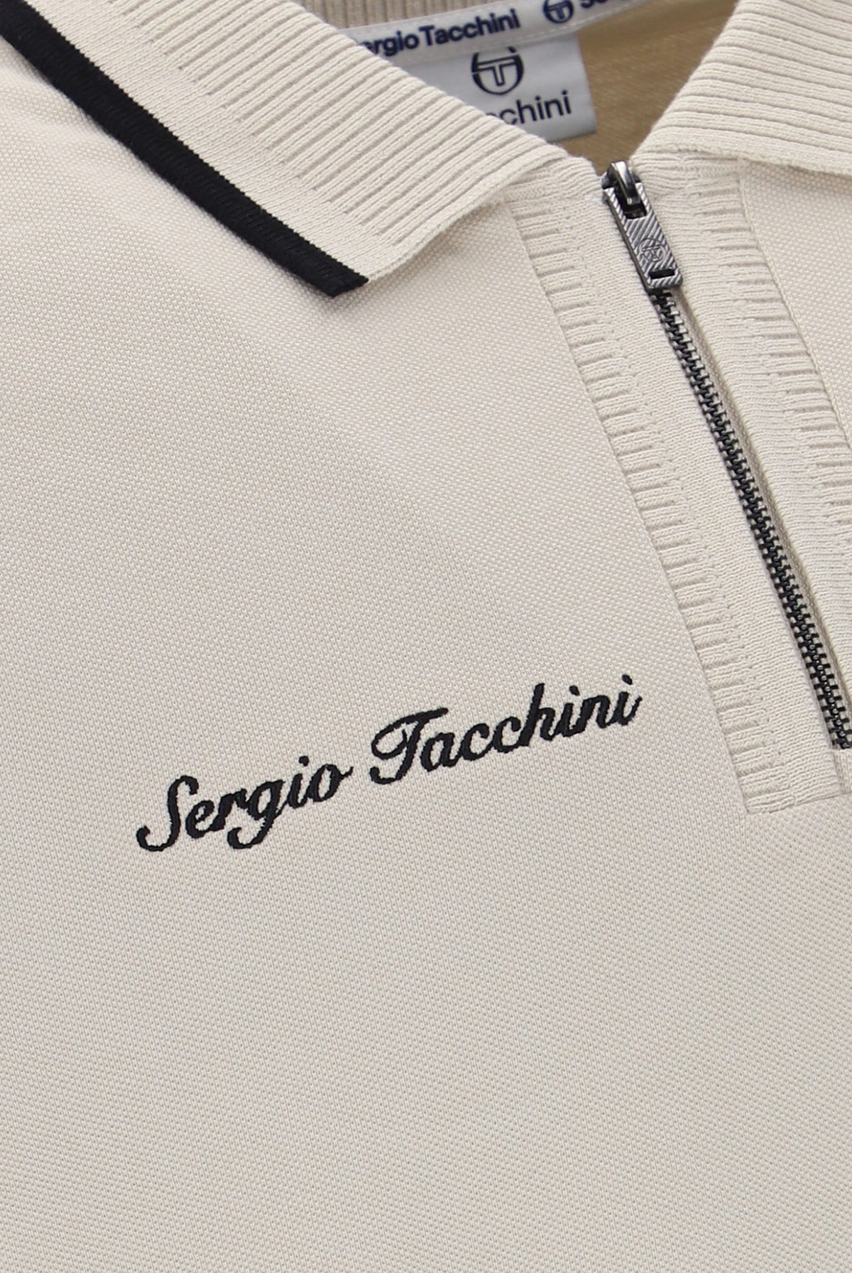 Sergio Tacchini Davide Peyote Quarter Zip Collar Detail