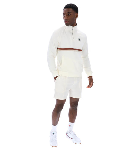 Fila | Rolando 1/4 Zip Neck Sweatshirt - Gardenia