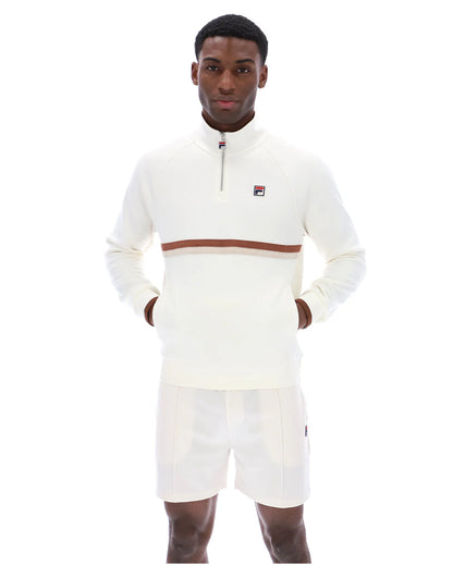 Fila | Rolando 1/4 Zip Neck Sweatshirt - Gardenia