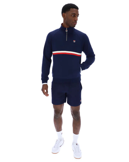 Fila | Rolando 1/4 Zip Neck Sweatshirt - Navy