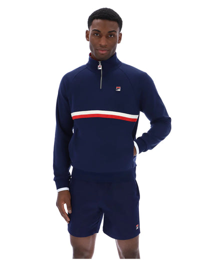 Fila | Rolando 1/4 Zip Neck Sweatshirt - Navy