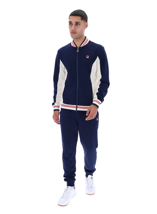 Fila - Settanta Baseball Track Jacket - Navy/Gardenia/Red