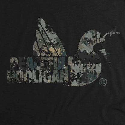 Peaceful Hooligan - Camo Dove Tee - Black