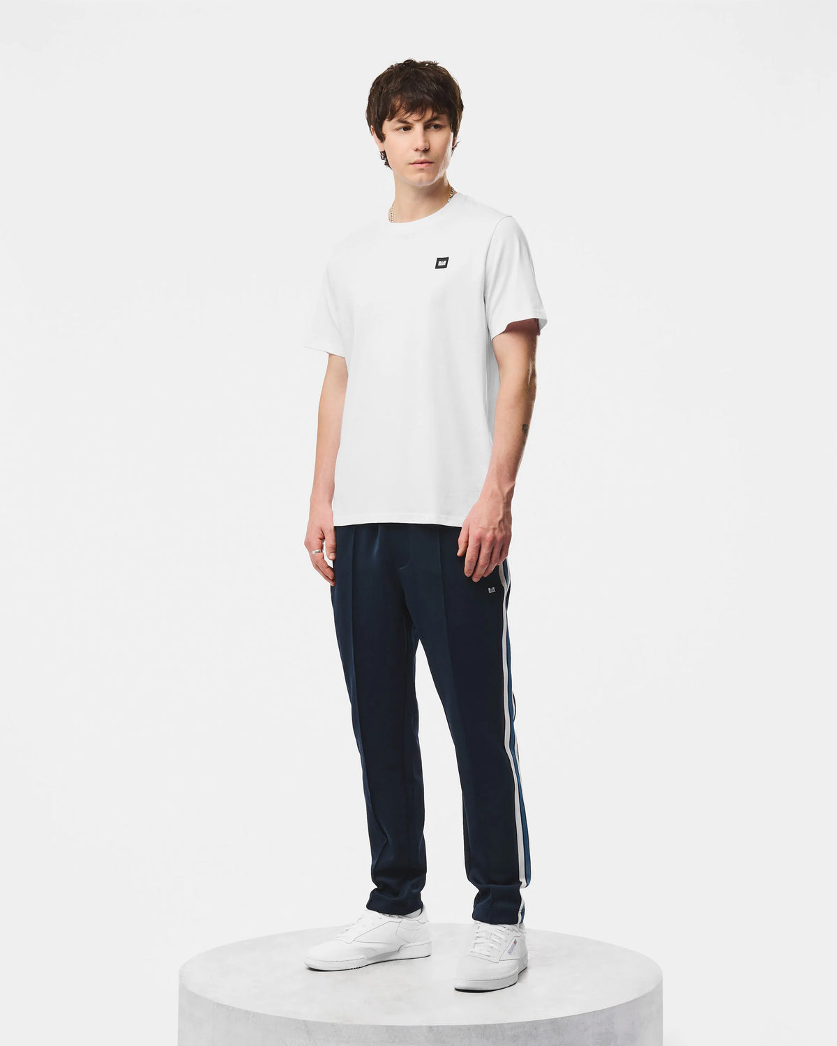 Weekend Offender Cultra Track Bottoms Navy Front View