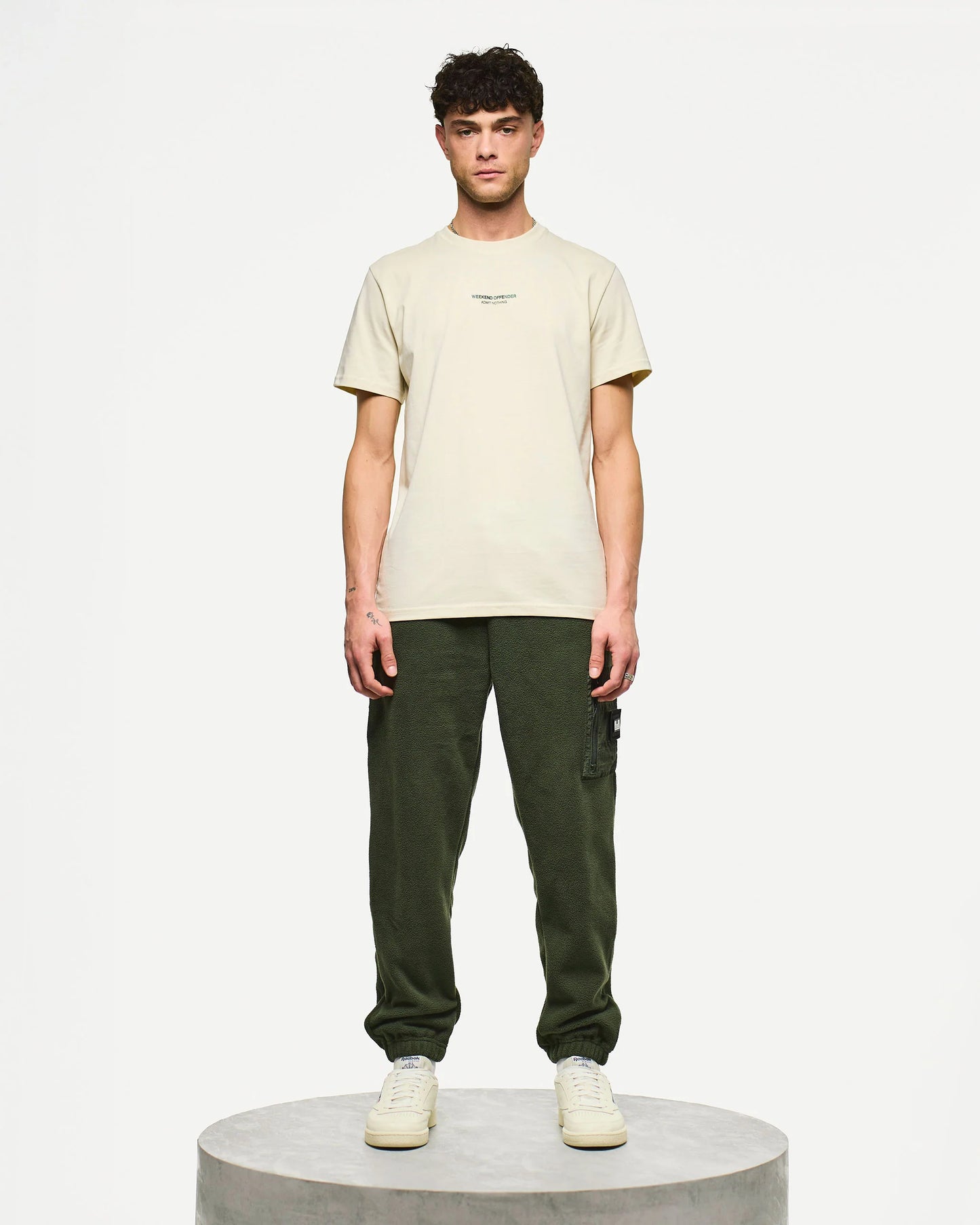 Weekend Offender - Millergrove T-Shirt - Calcium/Black Forest Green