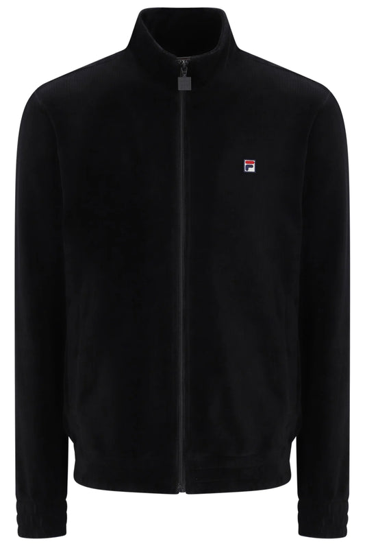 FILA Walter Black Mens Corduroy Track Jacket Front View