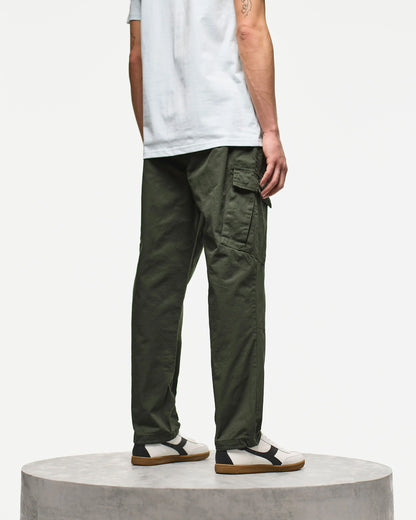 Weekend Offender - Eldon Relaxed Cargo Pants - Black Forest Green