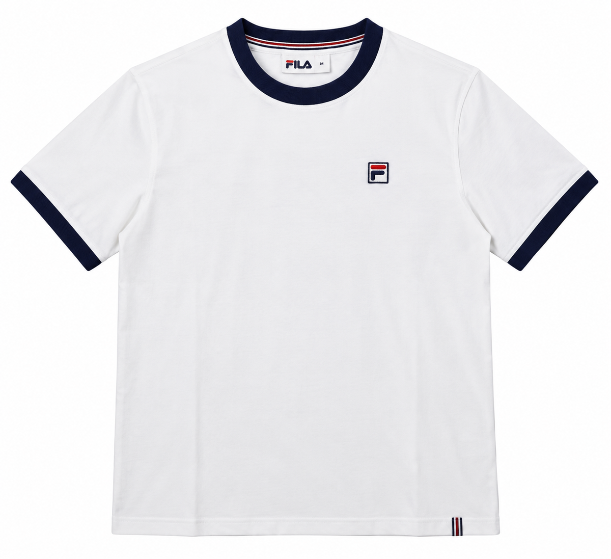 FILA Marconi Essential Ringer T-Shirt White Navy