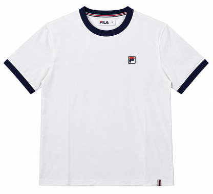 FILA Marconi Essential Ringer T-Shirt White Navy