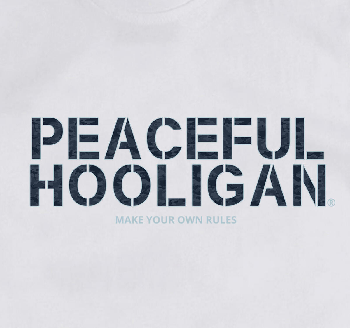 Peaceful Hooligan - Dpm Patton Logo T-Shirt White