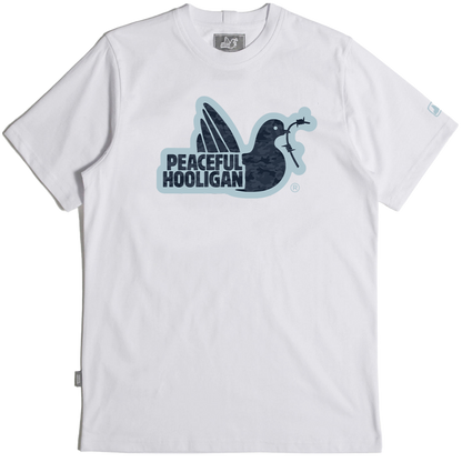 Peaceful Hooligan - Dpm Dove Logo T-Shirt White