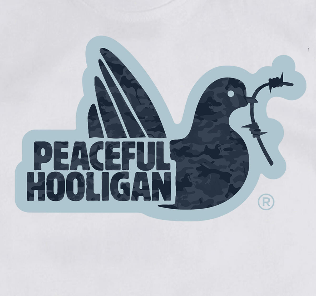 Peaceful Hooligan - Dpm Dove Logo T-Shirt White