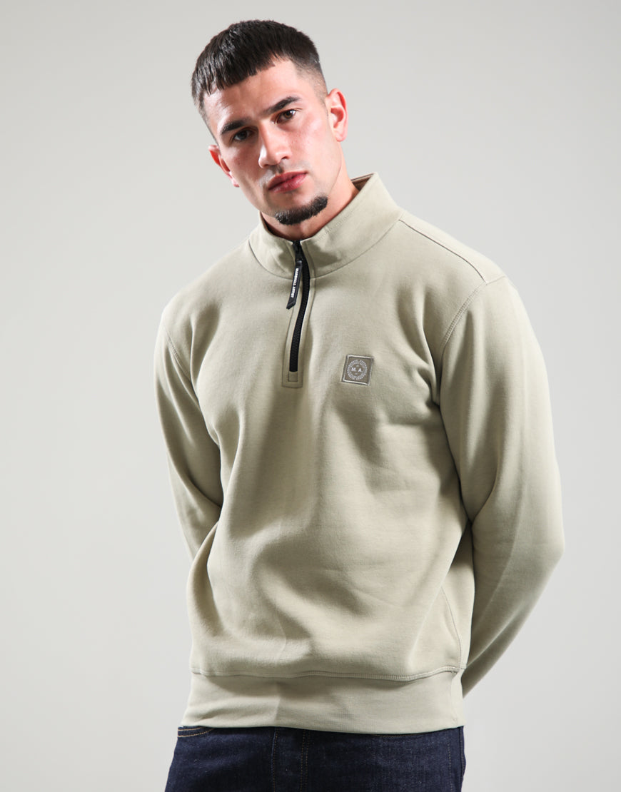 Marshall Artist - Marchio 1/4 Zip Sweat - Dark Stone
