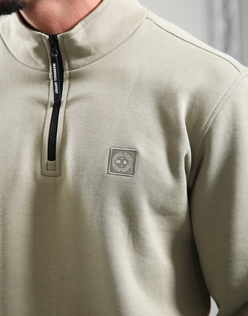 Marshall Artist - Marchio 1/4 Zip Sweat - Dark Stone